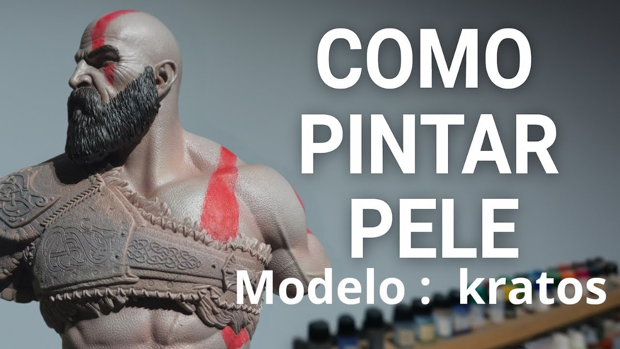 Como pintar o  kratos  em  impressão 3d