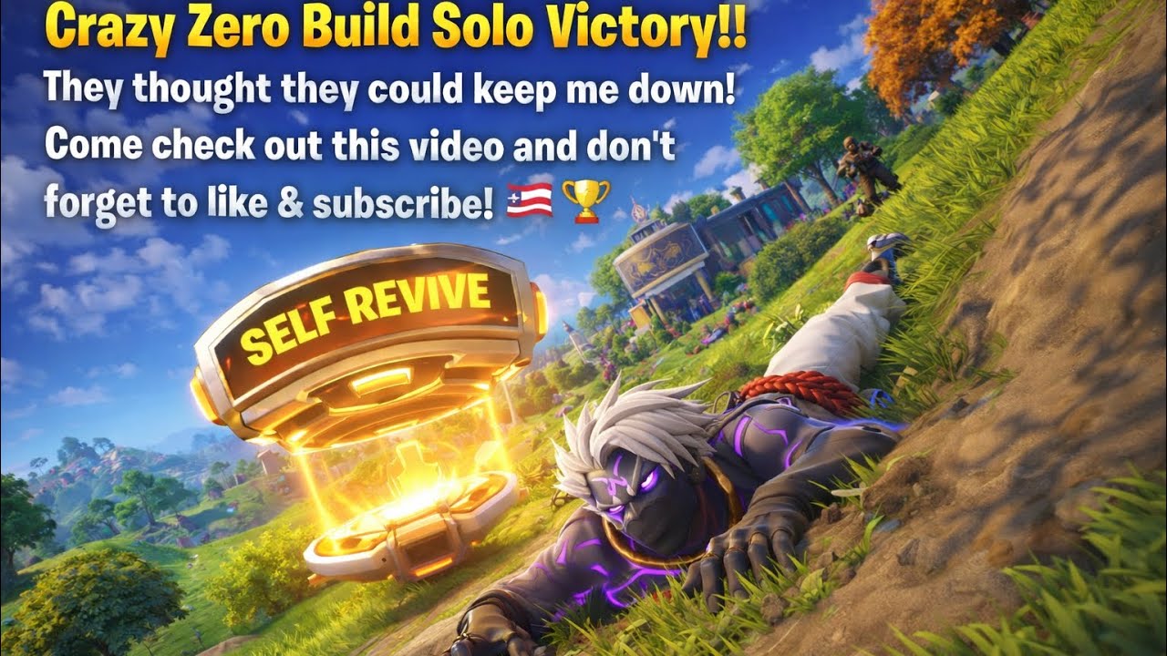 Solo Zero Build Victory 💯🇵🇷 Self-revive in check 😮‍💨😮‍💨 #subscribemychannel #fortnite #gaming #like 