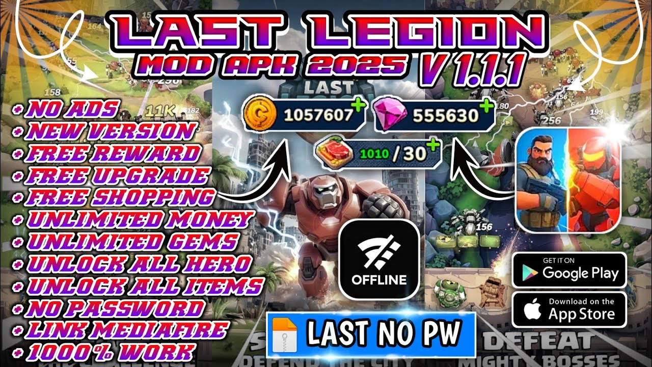 ‼️MOD LAST LEGION - NO PASSWORD - VERSION 1.1.1- LATEST 2025