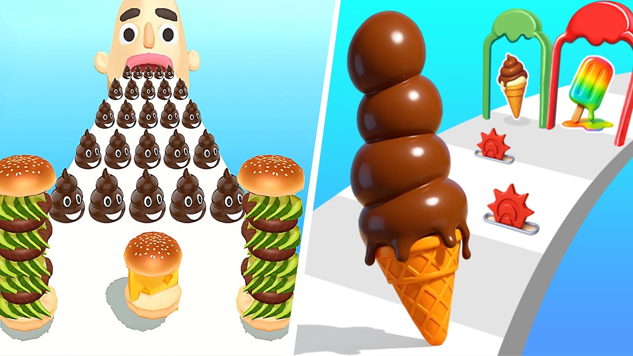 Sandwich Runner 🆚 Stacky Ice Cream Runner🌻🧿🌺🌈Max Levels Walkthrough Android IOS Update Gameplay70624