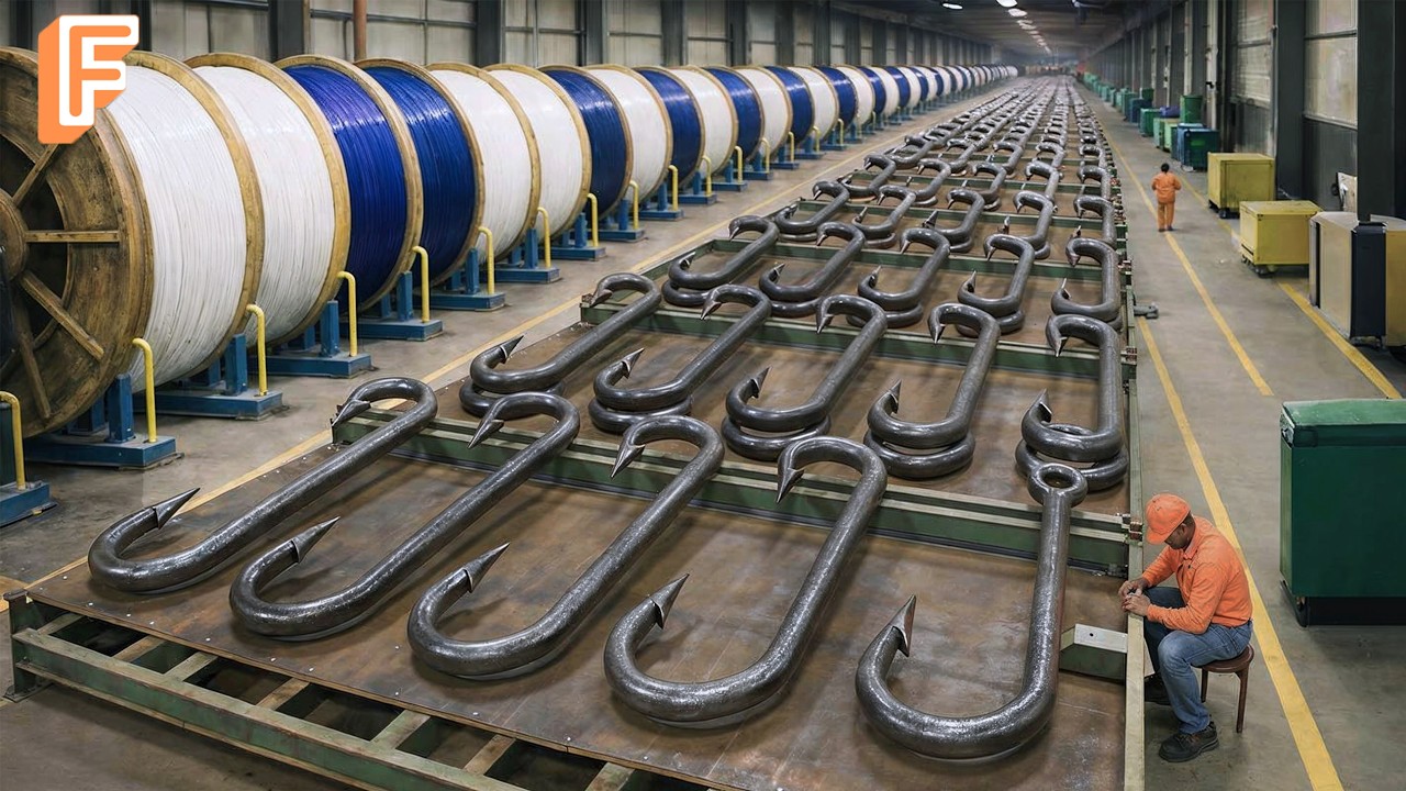 How Billions of Fishing Hooks Are Made — Inside the $15 Billion Industry Factory Processing