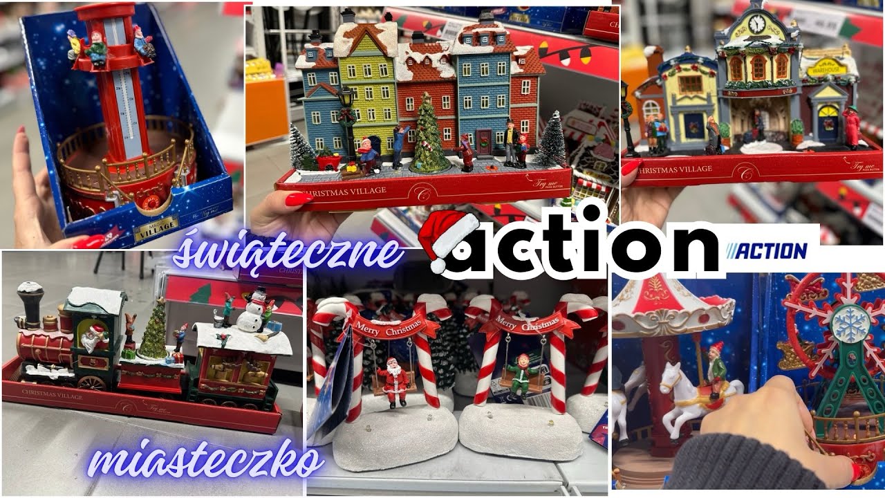 ACTION ❄️ NOWOŚCI DO ŚWIATECZNEGO MIASTECZKA🌲🌲HITOWE DOMKI KARUZELE ❄️ HUŚTAWKA Z MIKOŁAJEM I INNE🌲🌲
