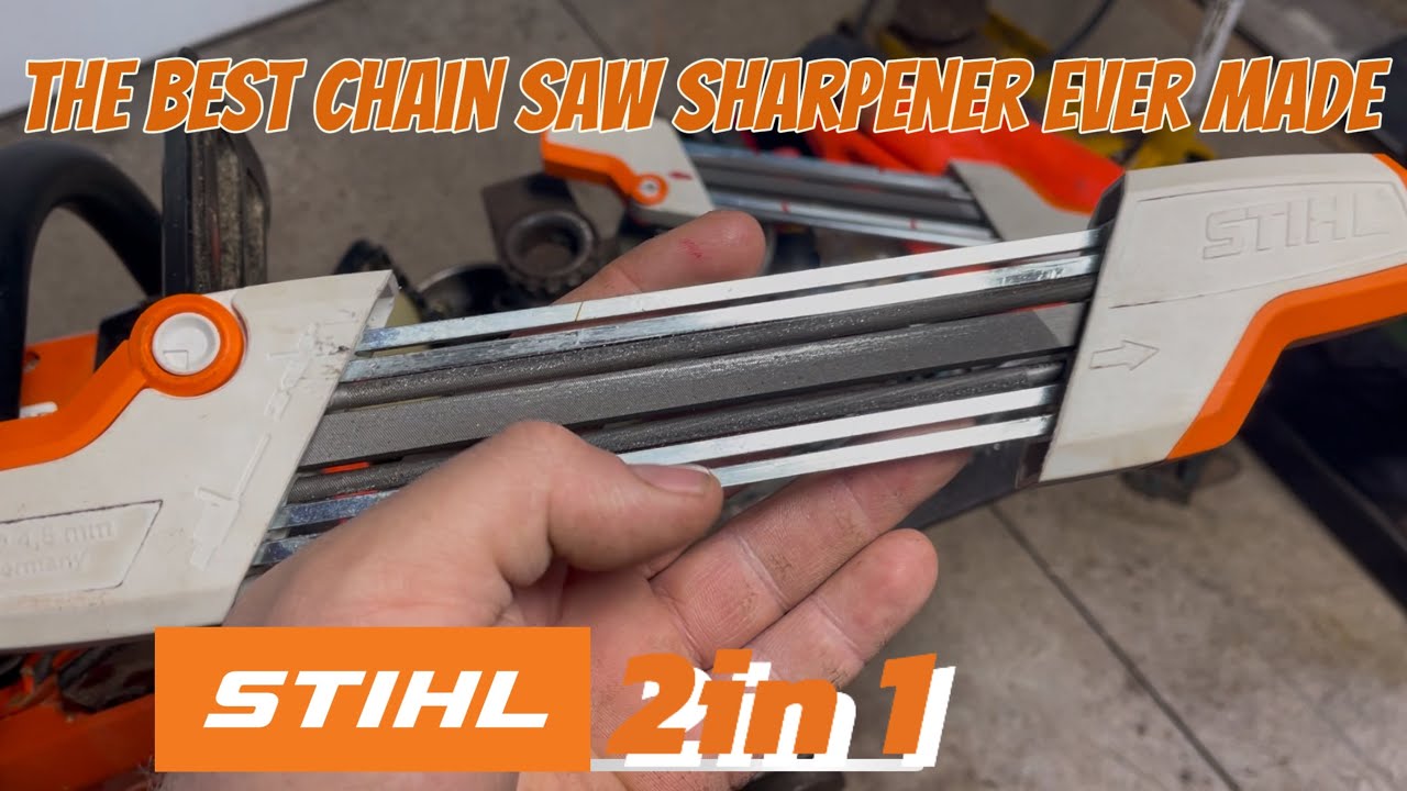 The Best Chain Saw Sharpening Tool Ever Made! Stihl 2 in 1