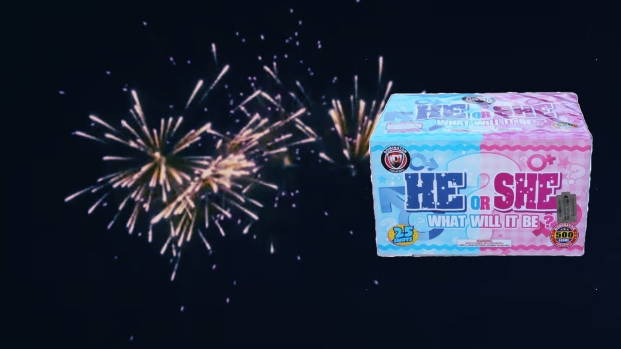 He Or She What Will It Be  -  Blue Star Boy Gender Reveal Fireworks