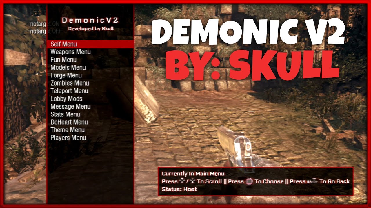*NEW PS3* - BO1 - Demonic V2 SPRX Mod Menu - Host & Non Host  - By Skull - Free Download! (CEX/DEX)