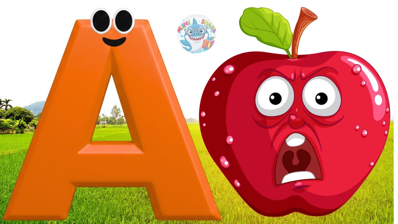 A is for Apple | A A Apple | A to Z ABC Phonics Song for Kids | Phonics Fun  #kidssongs