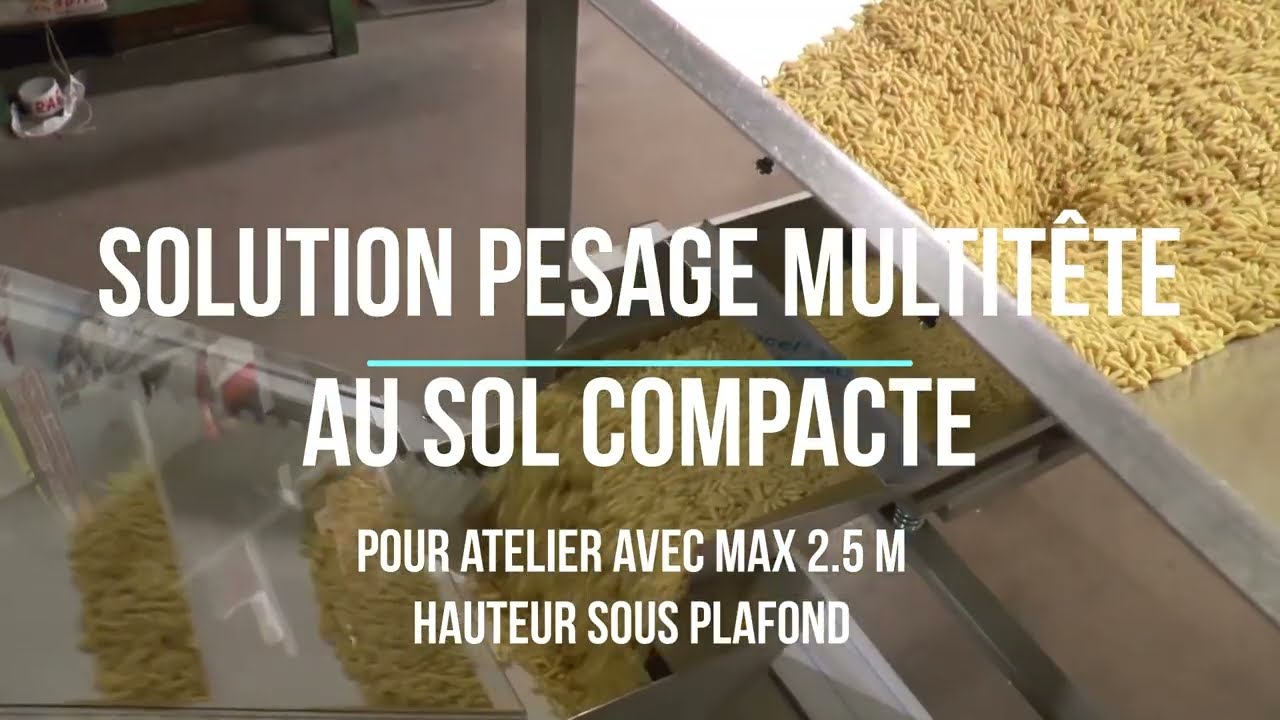 peseuse multi- t&ecirc;tes au sol sur conditionneuse automatique compacte moins de 2.5 m hauteur