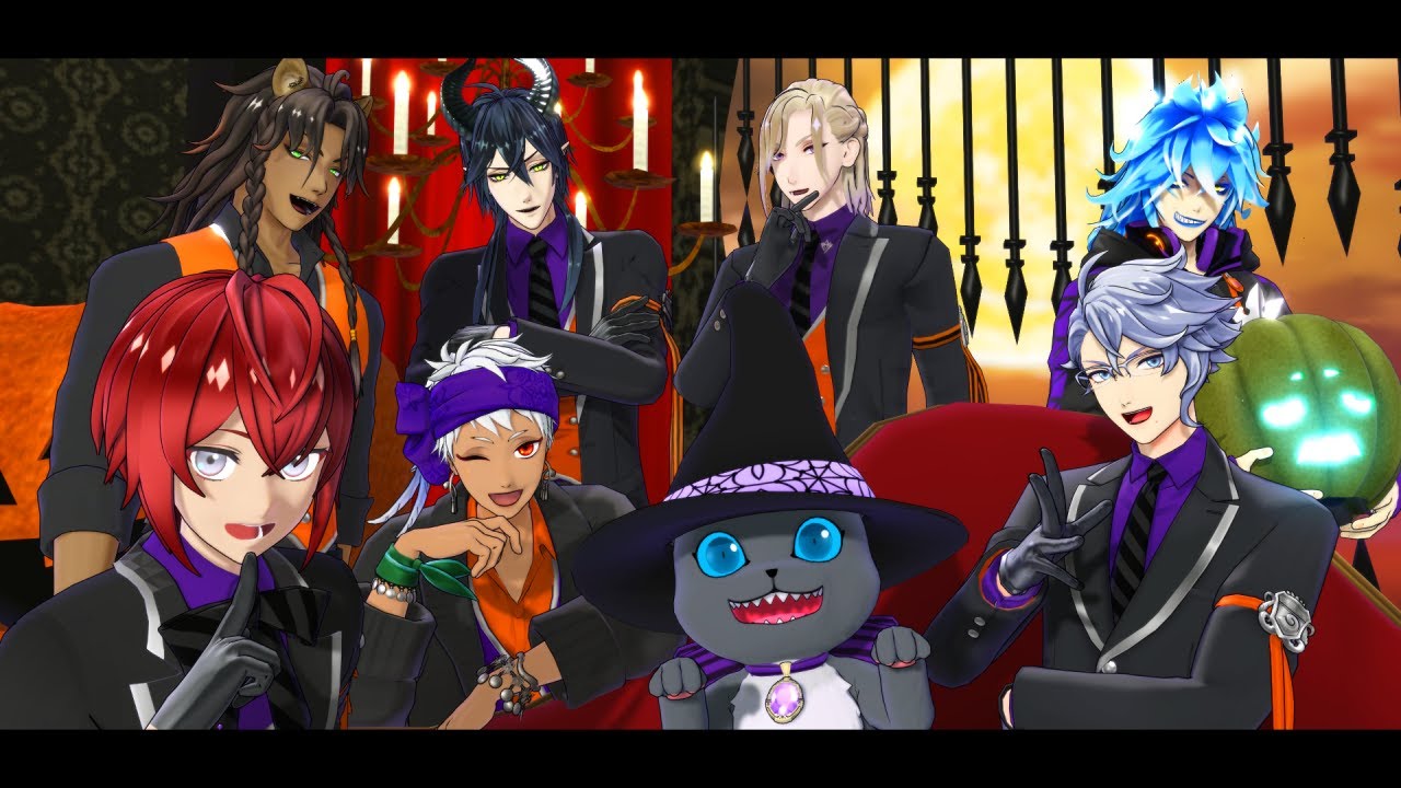 【MMDツイステ】グリムと7つの寮長たちのHappy Halloween