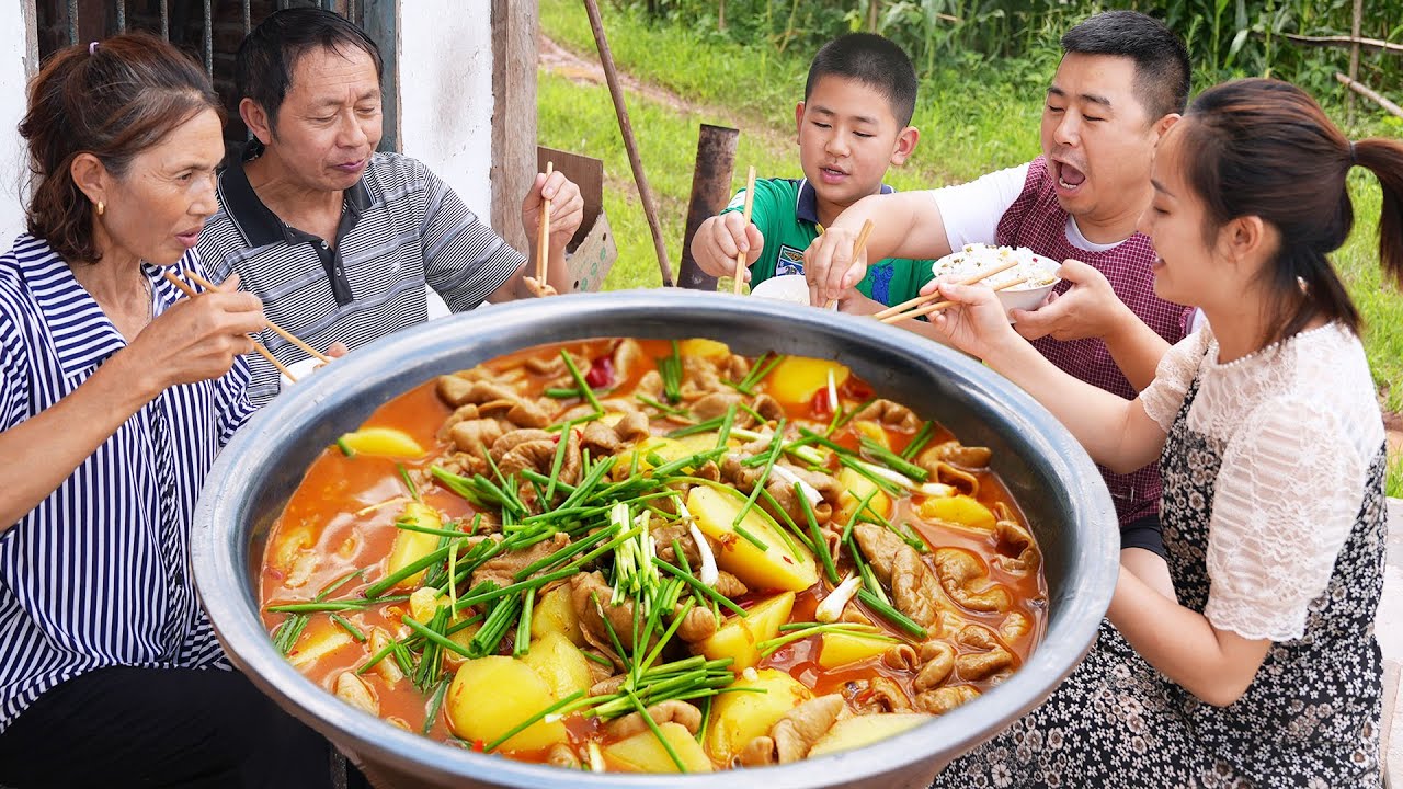 Чао приготовила свиные кишки к свекрови, было вкусно! #ChefChao