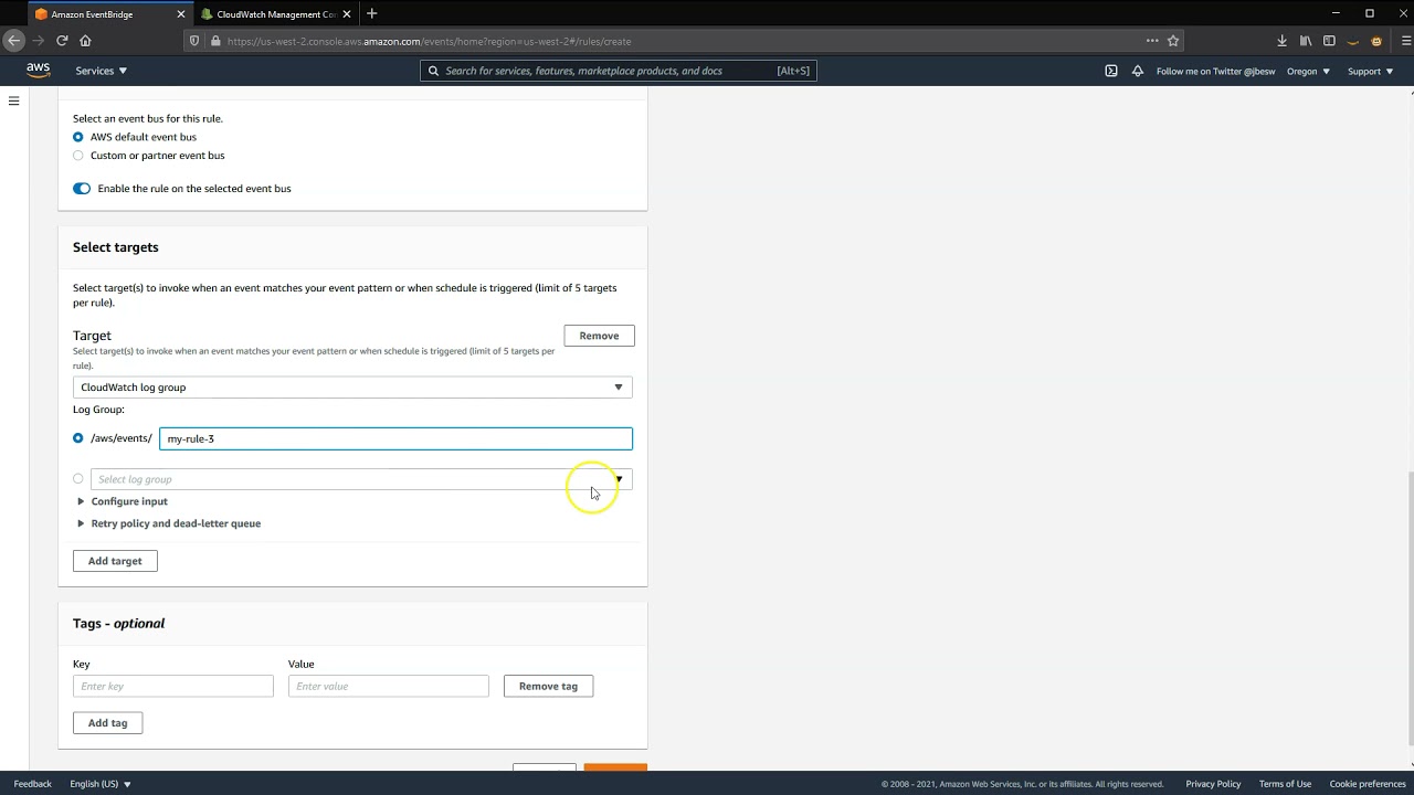 Amazon EventBridge - Learning about rules