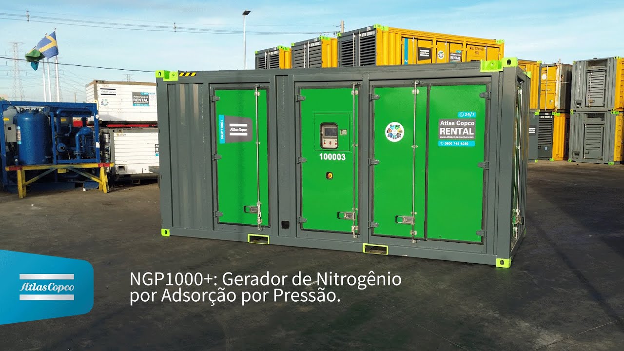 NGP1000+: Gerador de Nitrogênio por Adsorção por Pressão  | Atlas Copco Rental