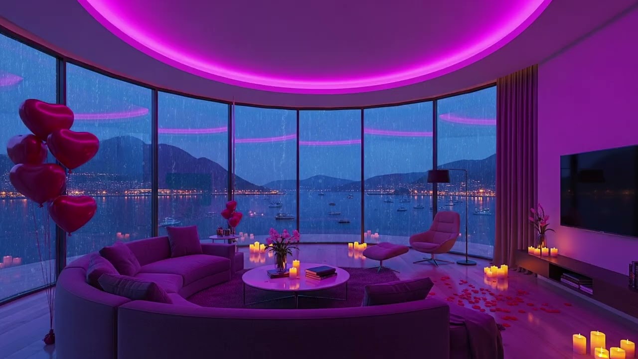 Valentine Rainy Night Lofi ☕ Cozy Love Beats with Soft Rain for Relax, Study & Feel the Romance