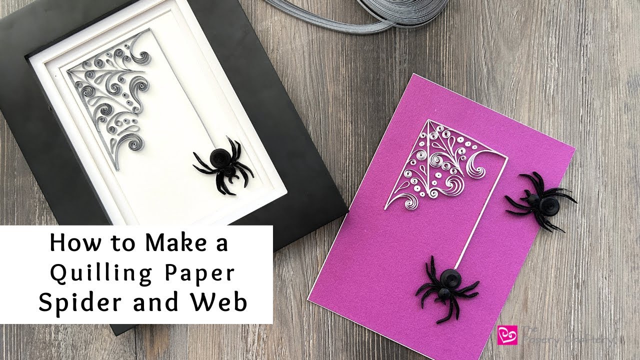 How to Make a Quilling Paper Spider and Spiderweb | Halloween Paper Crafts