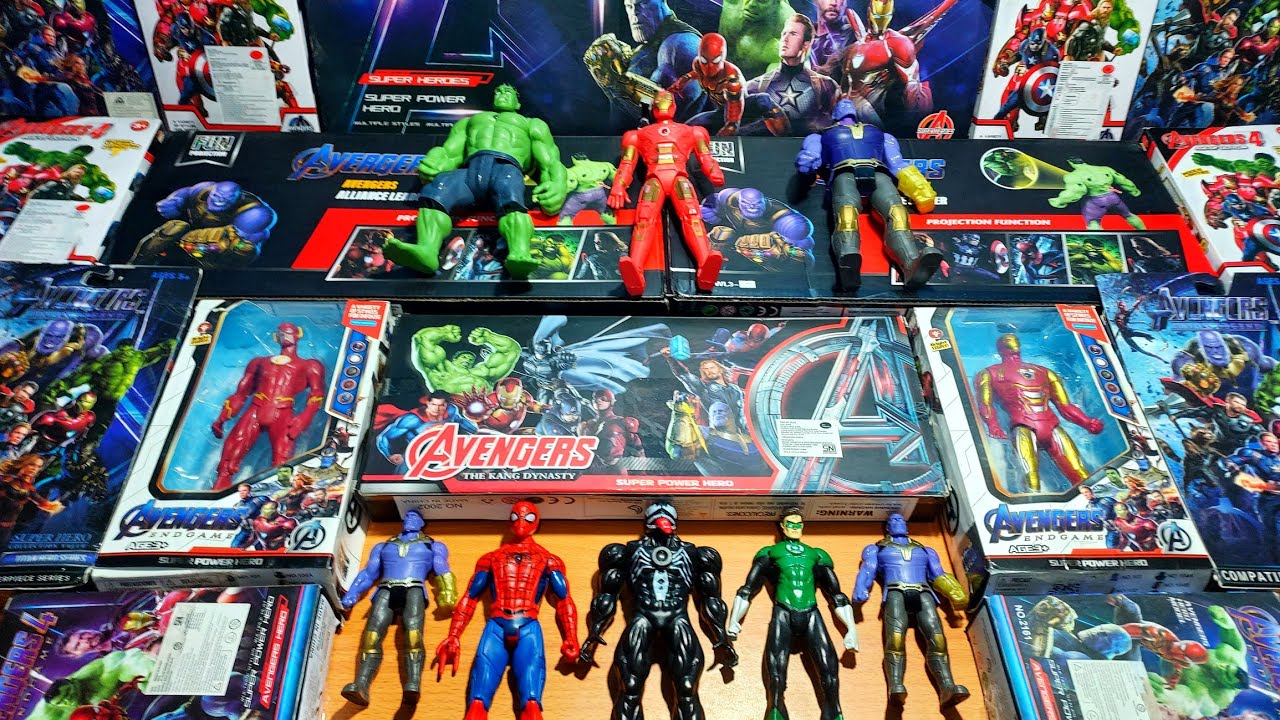 AVENGERS TOYS/Action Figures/Unboxing/Cheap Price/Spiderman,Thanos,Thor,Batman,Hulk/Toys.