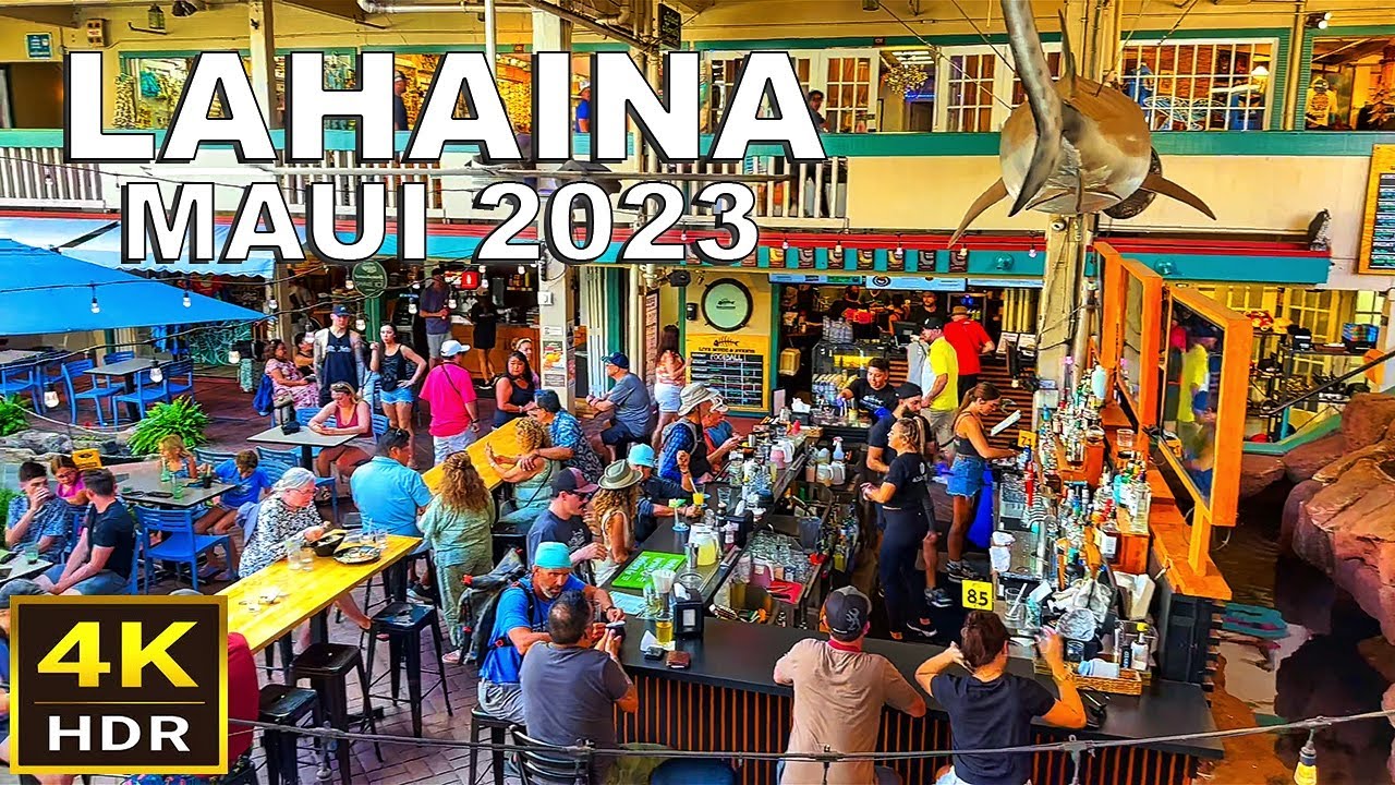 (4K HDR) Lahaina, Maui, Hawaii Narrated Walk - 2023