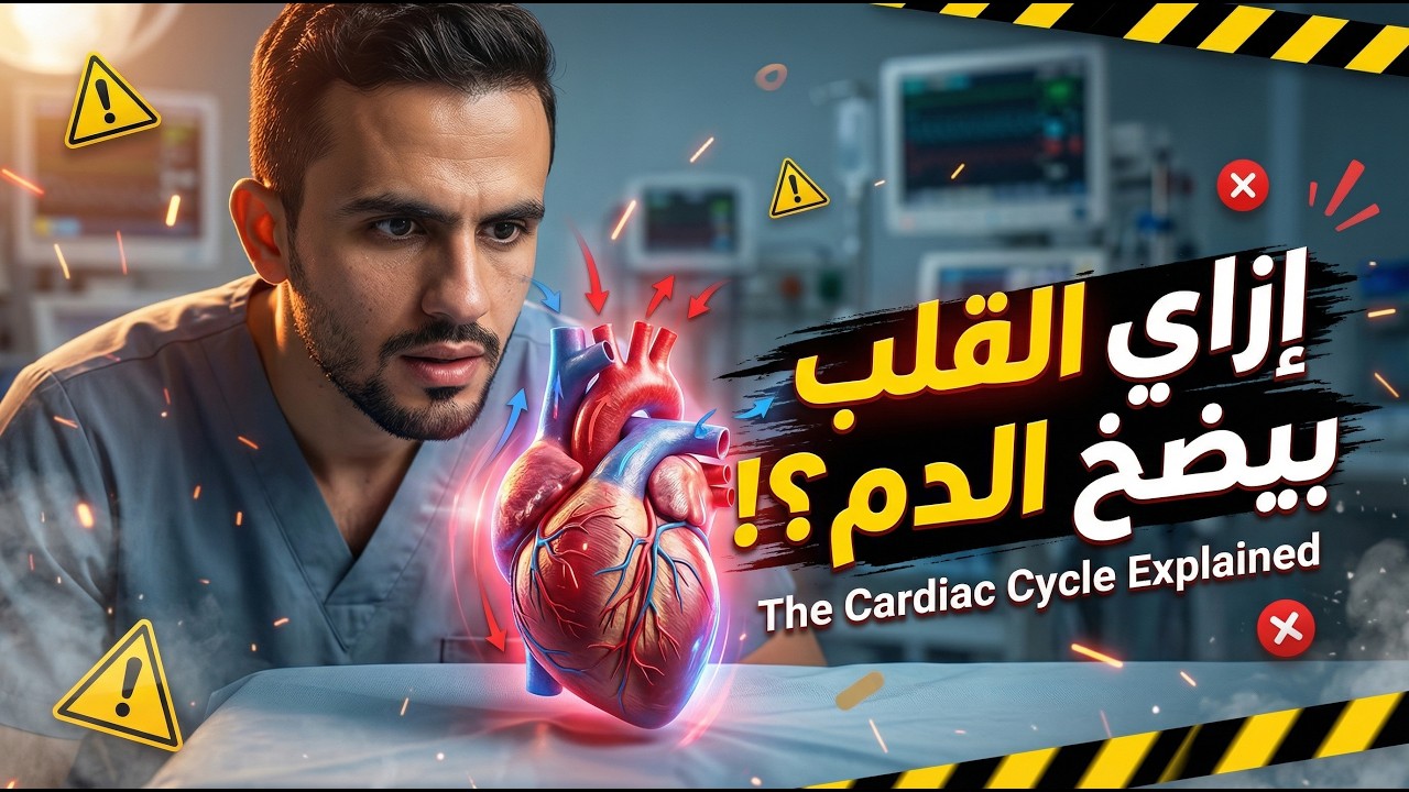 مهارت التمريض | (23) إزاي القلب بيضخ الدم؟! - The Cardiac Cycle Explained