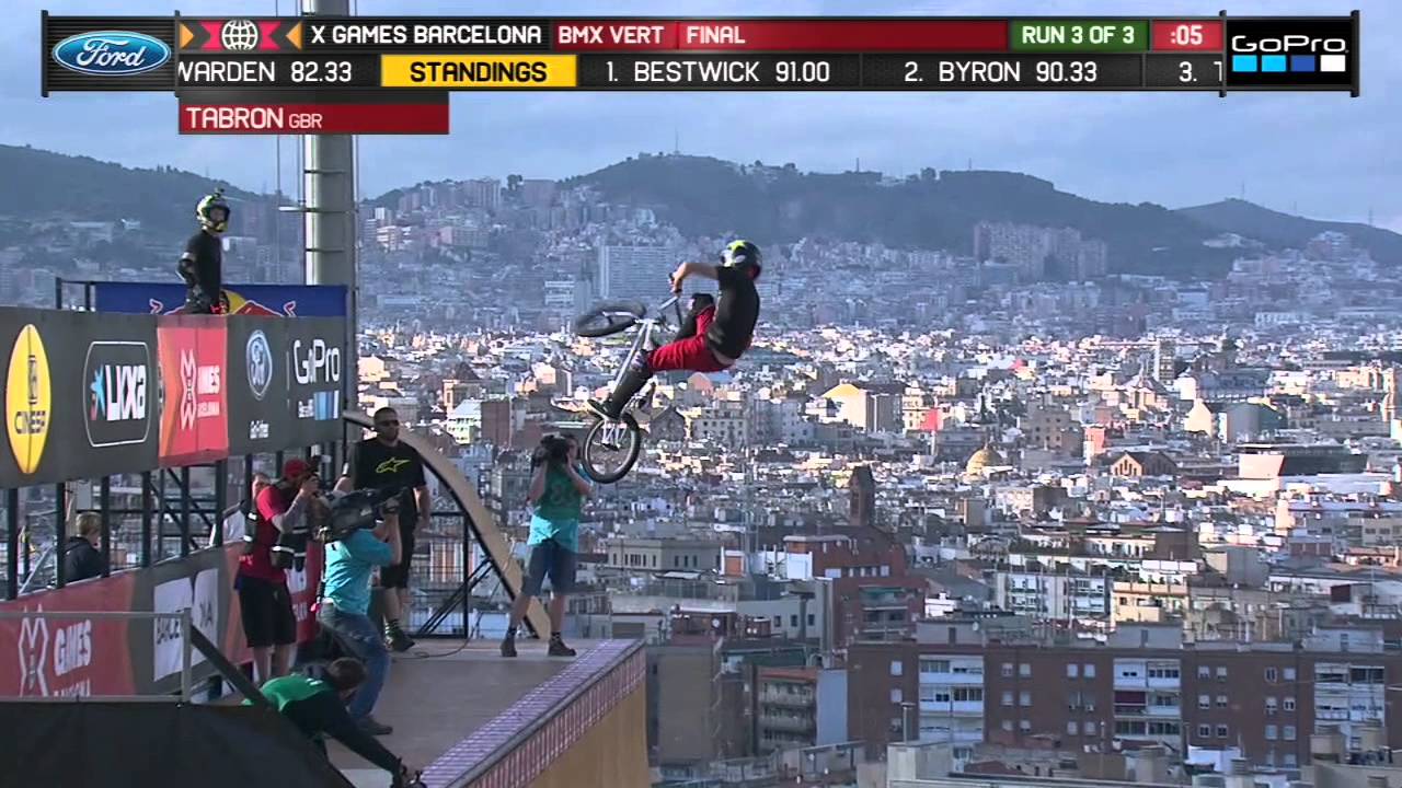Simon Tabron wins X Games Barcelona BMX Vert silver