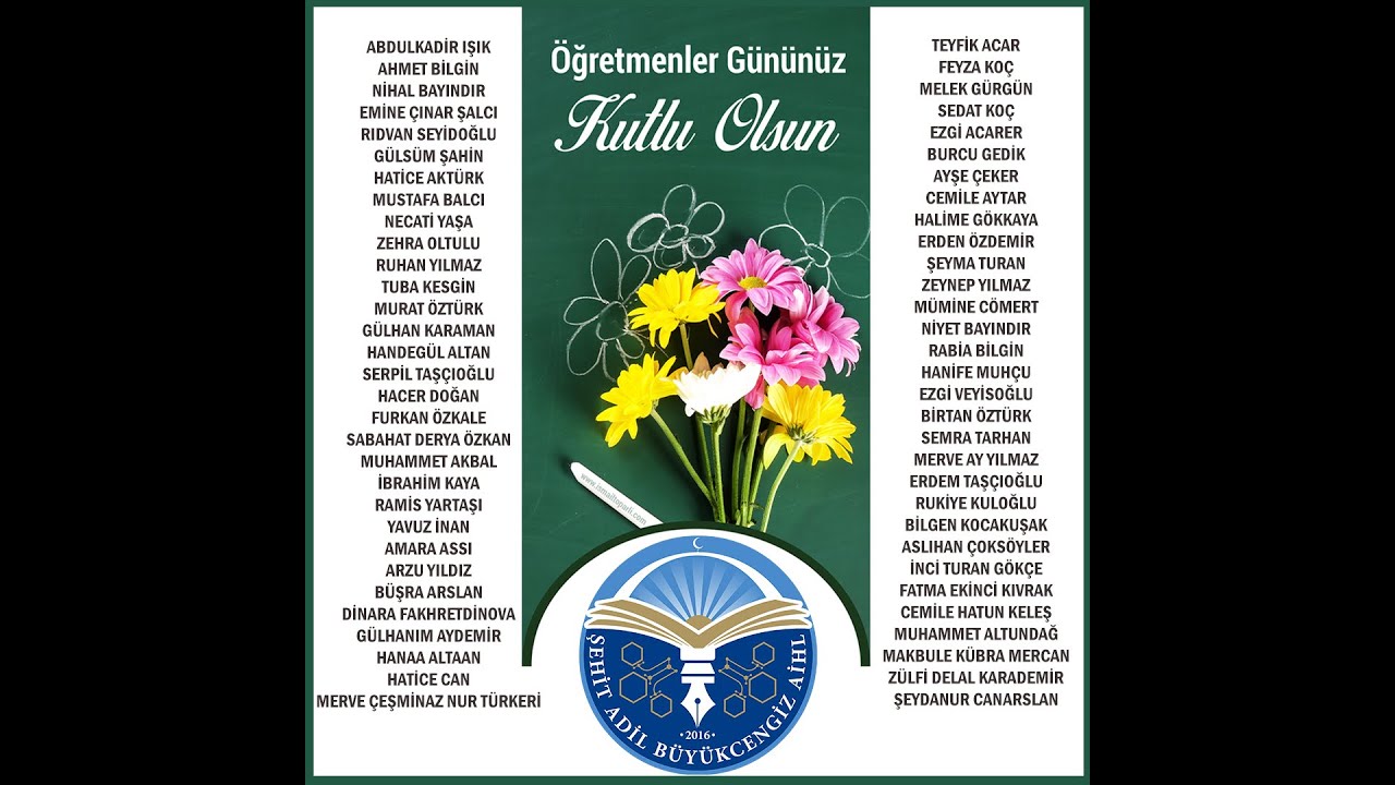 Şehit Adil'in Kıymetli Öğretmenlerine