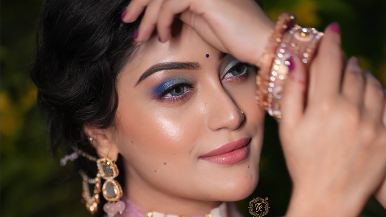 Easy Colorful Eyelook With Glass Skin Base Makeup @pkmakeupstudio