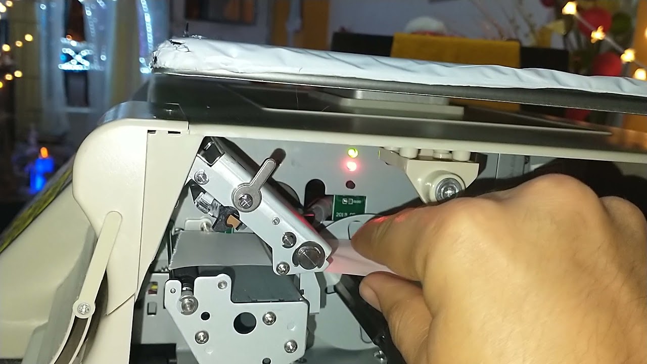 Balanza TM-A como colocar rollo de papel continúo