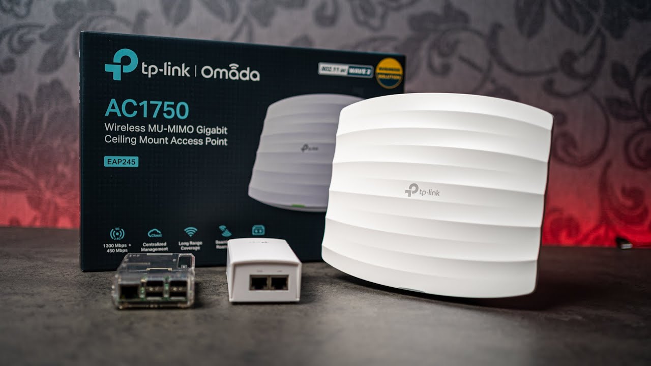 Unboxing TP-Link Omada AC1750 EAP245 فتح علبة تي بي لينك موسع نطاق واي فاي أبيض