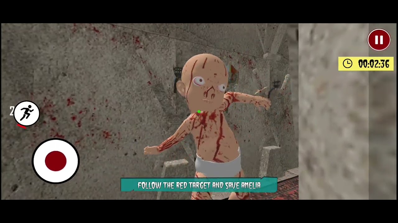 Scary Baby & Dark Yellow House Game 3D - Gameplay