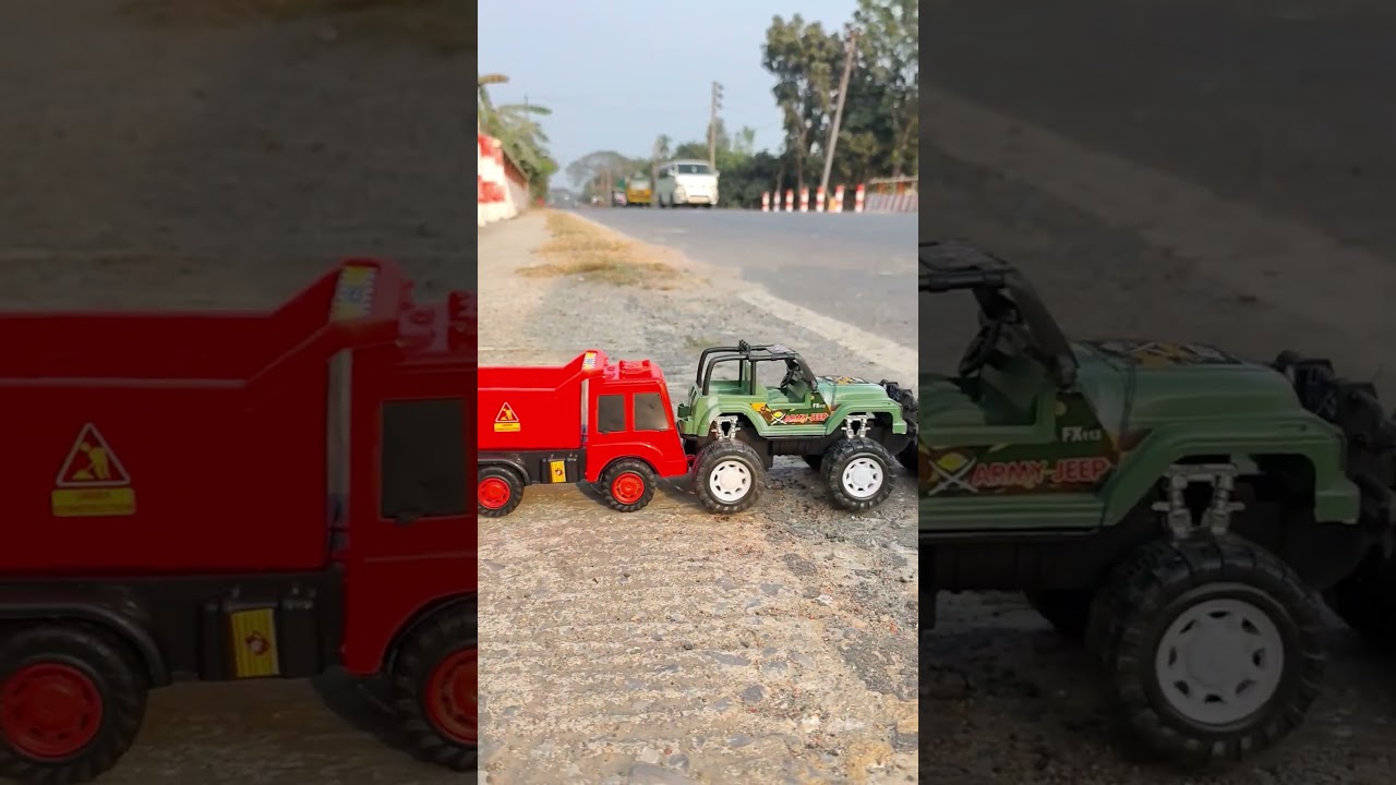 bultuzer and truck pussing and army car tasting ##viral #shorts  #video