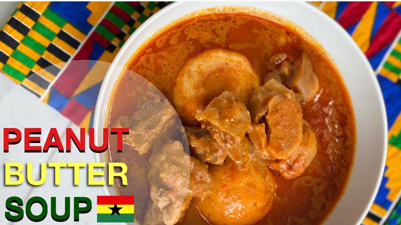 PEANUT BUTTER SOUP GHANA || HOW TO MAKE GHANA PEANUT BUTTER SOUP || BEE’SKITCHEN