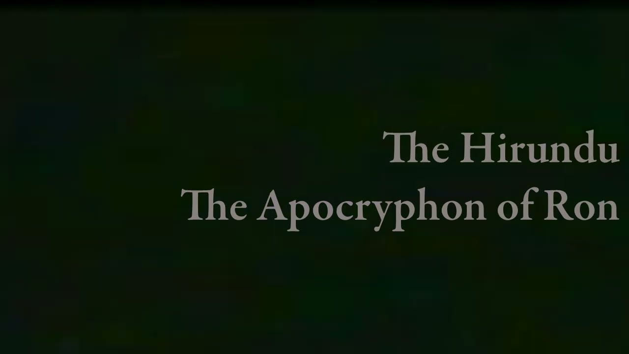 the apocryphon of ron [The hirundu] 2022