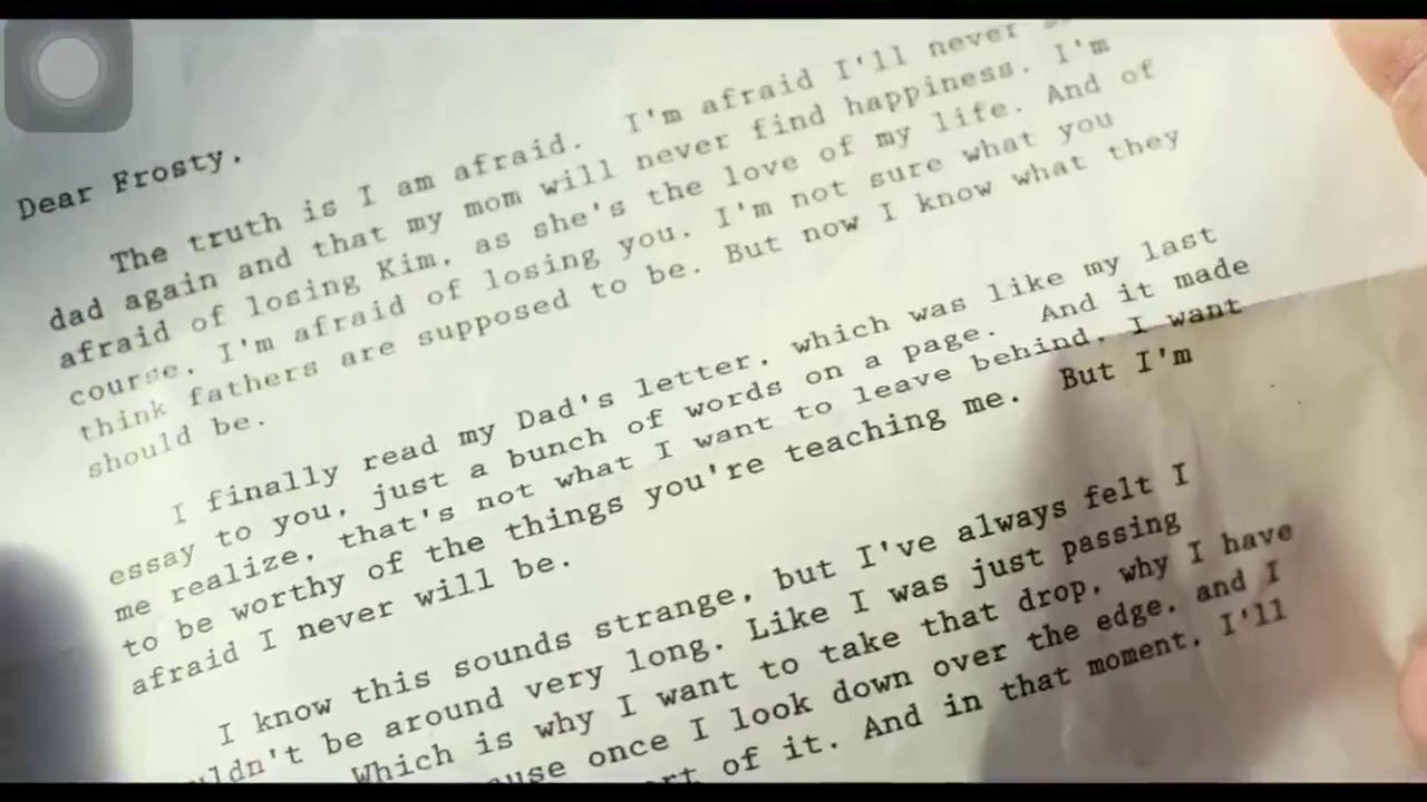 Chasing Mavericks - Jay's last letter