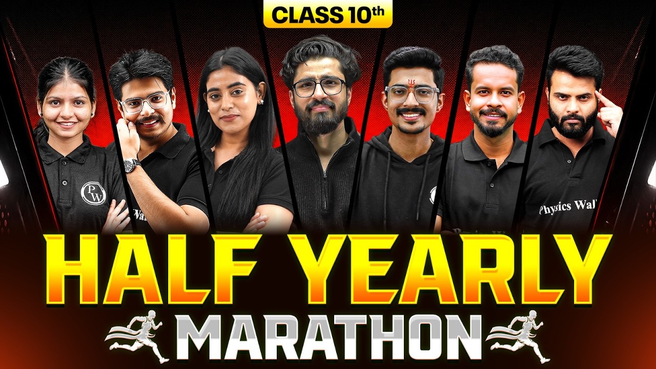 Class 10th Half Yearly MARATHON 2026 🔥 | Complete Strategy to Score 95%+ | All Subjects