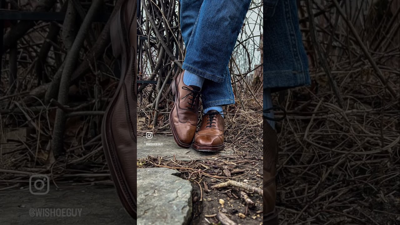 Carmina austerity brogues in hatch cordovan. With a #wsgtongue