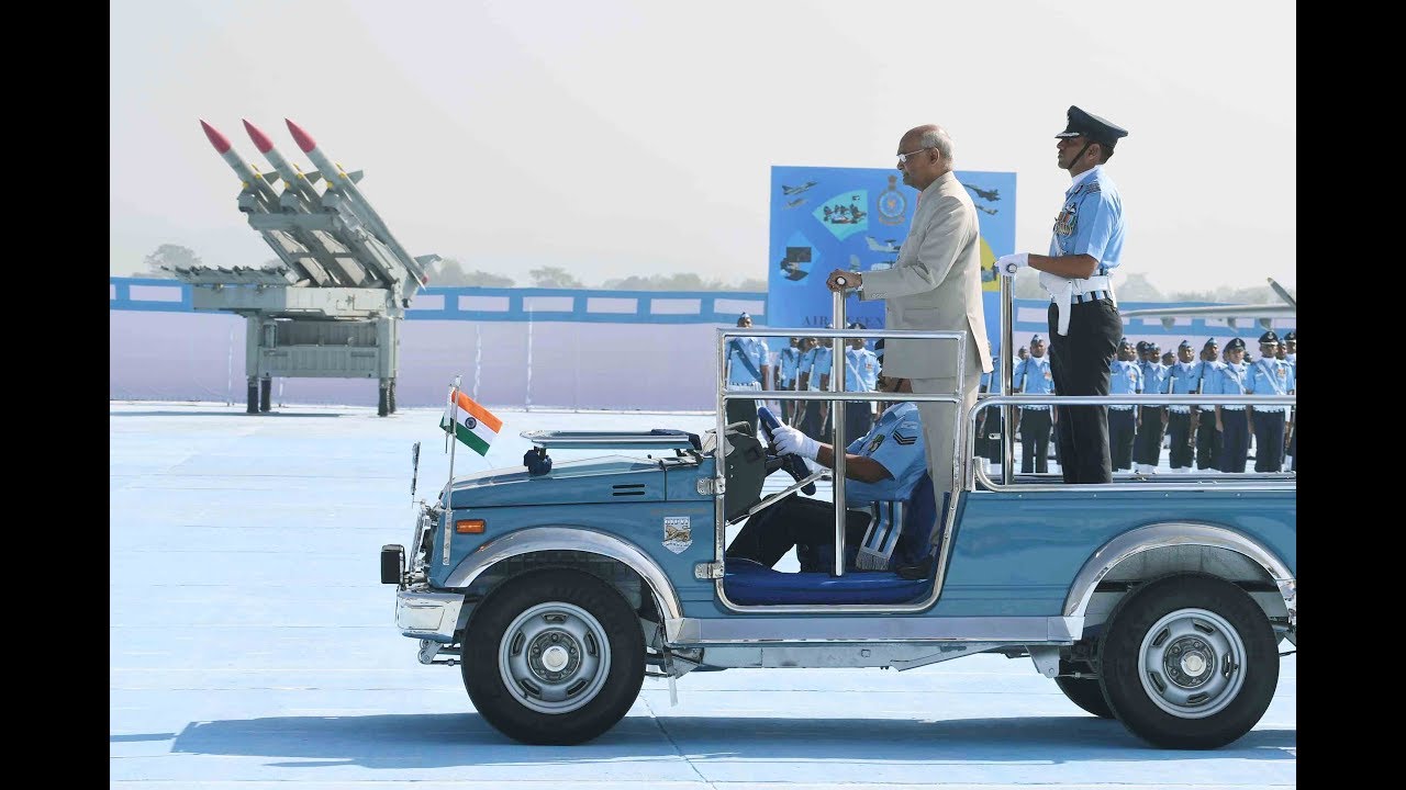 President Kovind presents Standards to 118 Helicopter Unit and Colours to Air Defence College.