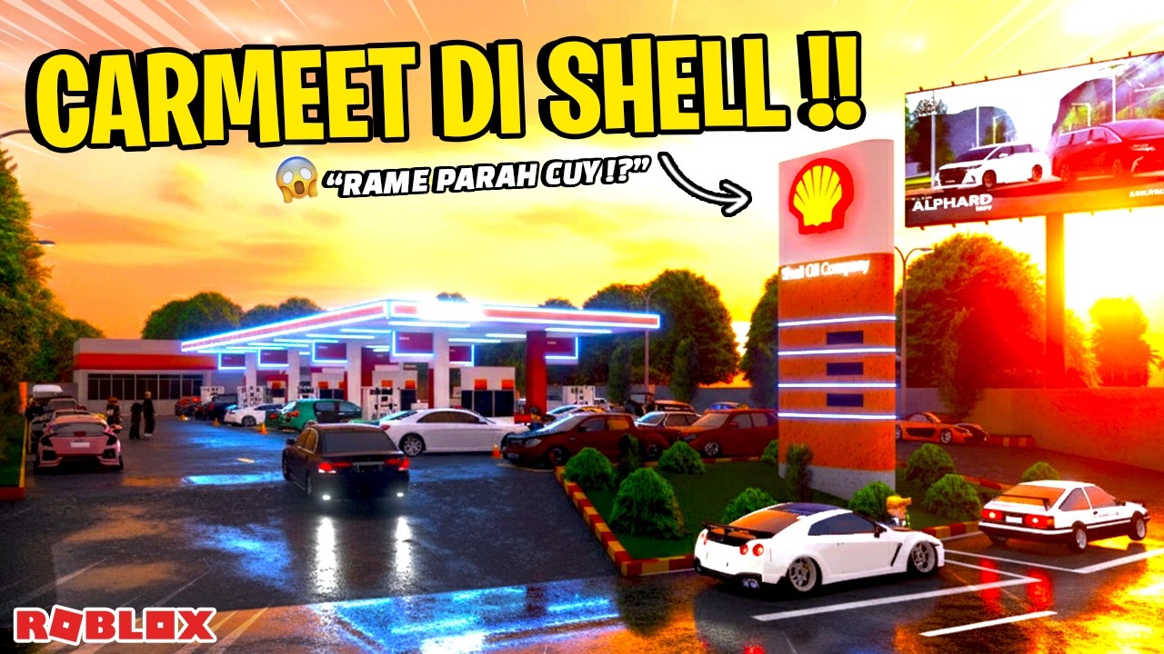 CARMEET DI SHELL RAME PARAH 😱!! CDID ROLEPLAY- #robloxindonesia #cdidroleplay