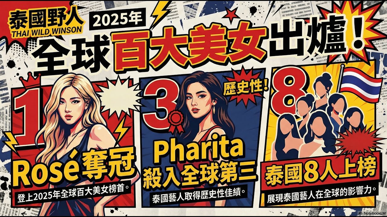 【今日泰國】2025全球百大美女出爐！Rosé奪冠、泰國8人上榜！Pharita殺入全球第三！同場加映：曼谷跨年交通指南 #泰國  #今日泰國