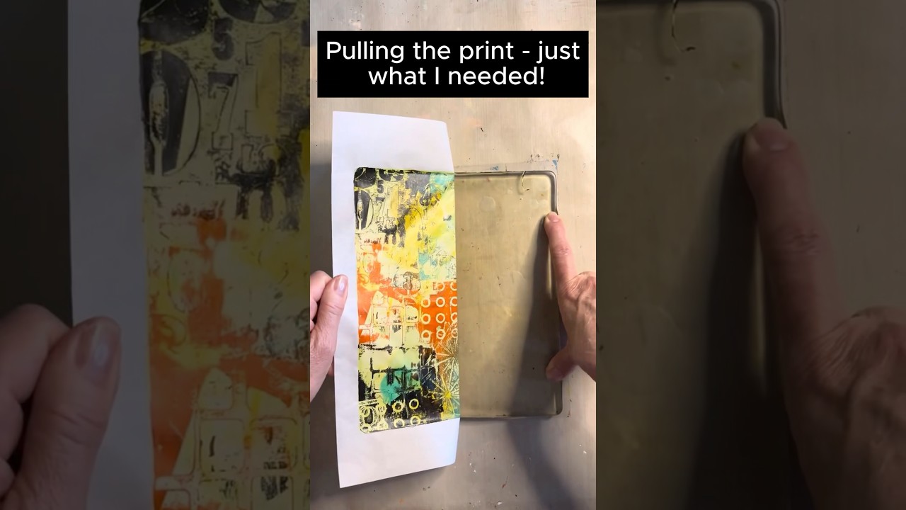 Abstract Gelli Print Background for Bird #gelliplateprinting #gelprinting #mixedmediaart #gelpress