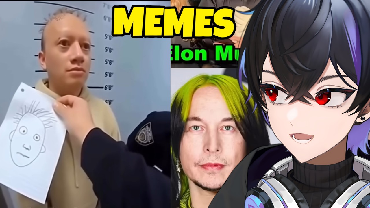 Виртуальная ютуберша реагирует на несколько уморительных мемов...