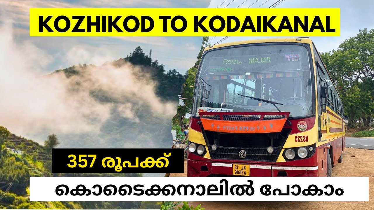 Kozhikode to Kodaikanal bus strip | 357 രൂപക്ക് ബസ്സിൽ കൊടൈക്കനാലിൽ പോകാം | Midlaj vlogs 