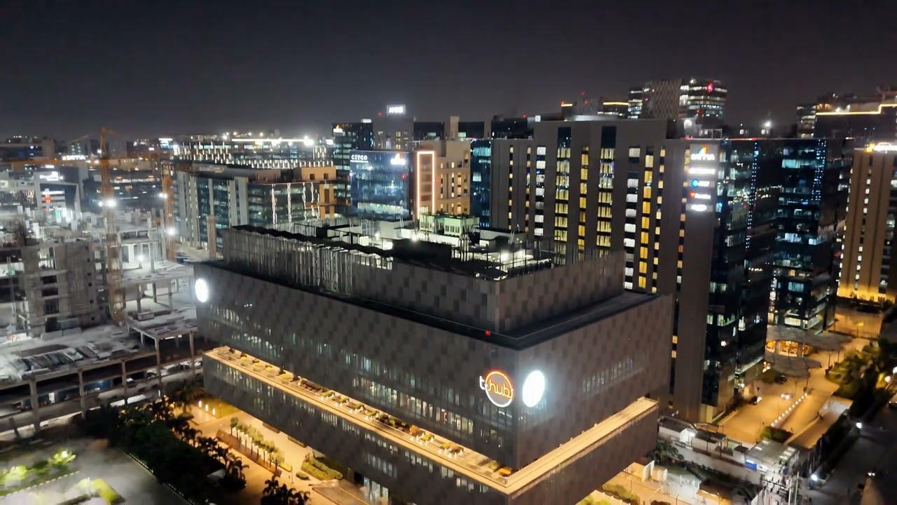 🚁 Stunning Aerial View of IT Hub - Hitech City, Hyderabad | 4K Drone Footage 🌆