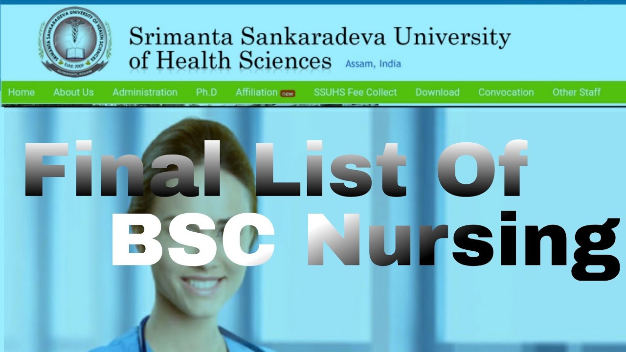 Bsc Nursing 2019 Counseling List of Selected candidates  #SSUHS #DME #BSCNURSING2019