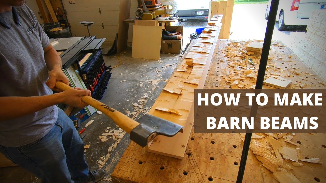 How to Make Authentic Looking Barn Beams (Tb stained later)- The Distressing Process
