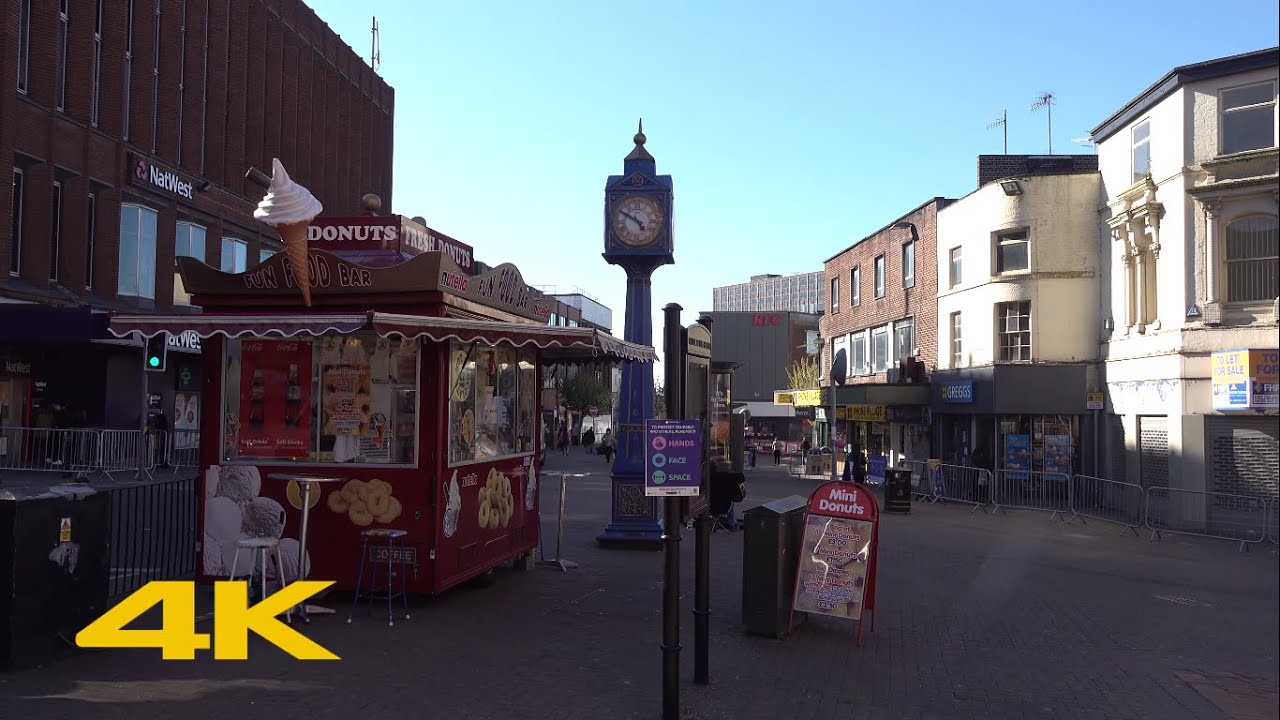 Stoke-on-Trent Walk: City Centre | Hanley, Stoke on Trent【4K】