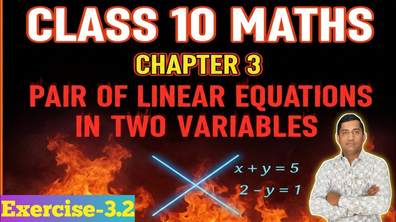 Class-10th Maths Chapter-3(Pair of linear equation in two Variables)Exercise -3.2/#GanitGyanClasses 