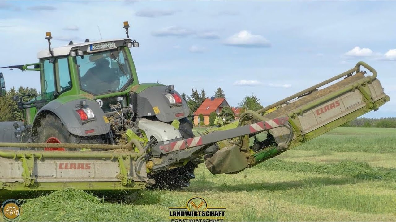 FENDT 826 VARIO S4  beim Roggen mähen + Claas Disco 3200FC - 9200c Butterfly LU J&J