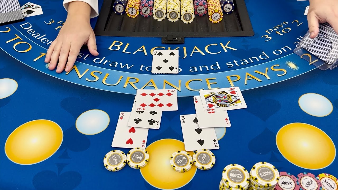 HUGE $250,000 BLACKJACK BETS, SPLITS & DOUBLES, BLACKJACKS & MORE IN $1,000,000 SESSION!