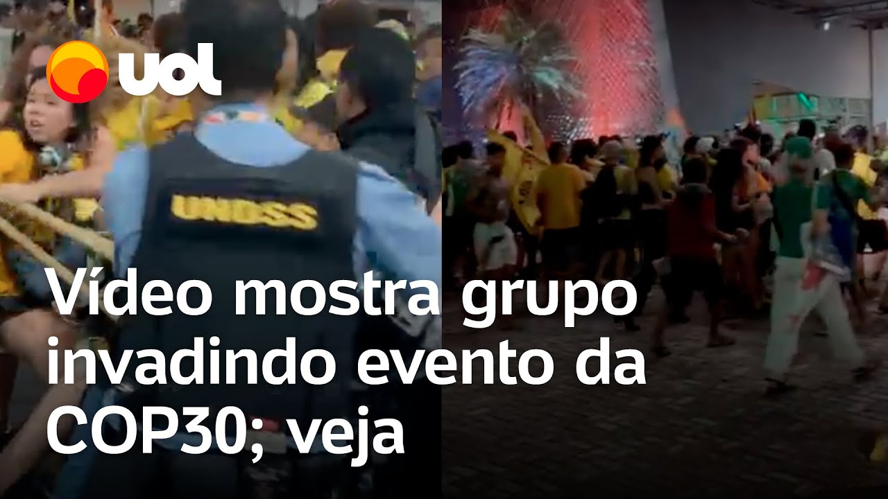 V&iacute;deo mostra grupo invadindo Zona Azul da COP30, em Bel&eacute;m; veja o momento