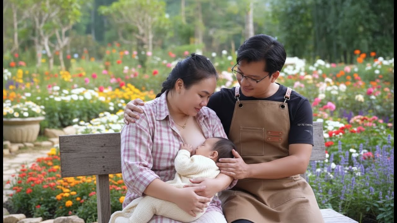Heartwarming Real-Life Moment: Ly Tu Tien Breastfeeding Baby Anna With Jack
