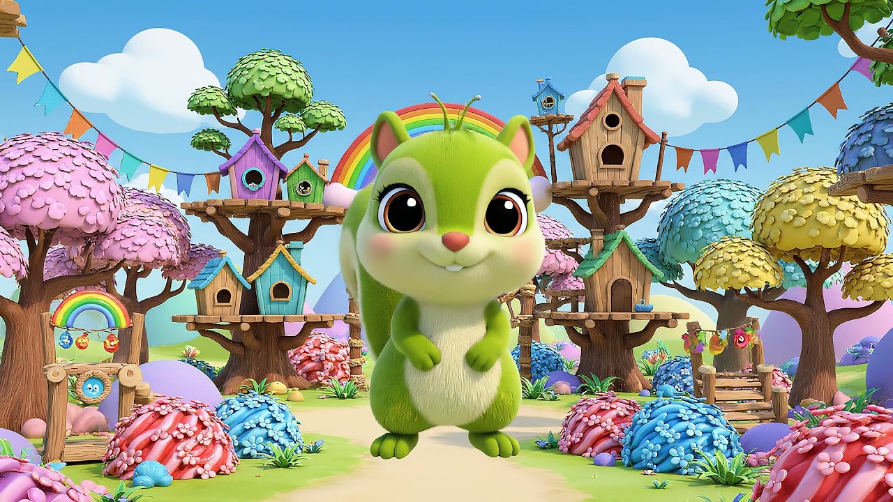 Five Little Squirrels Jump Jump Jump 🐿️ | Action Song & Animal Nursery Rhymes