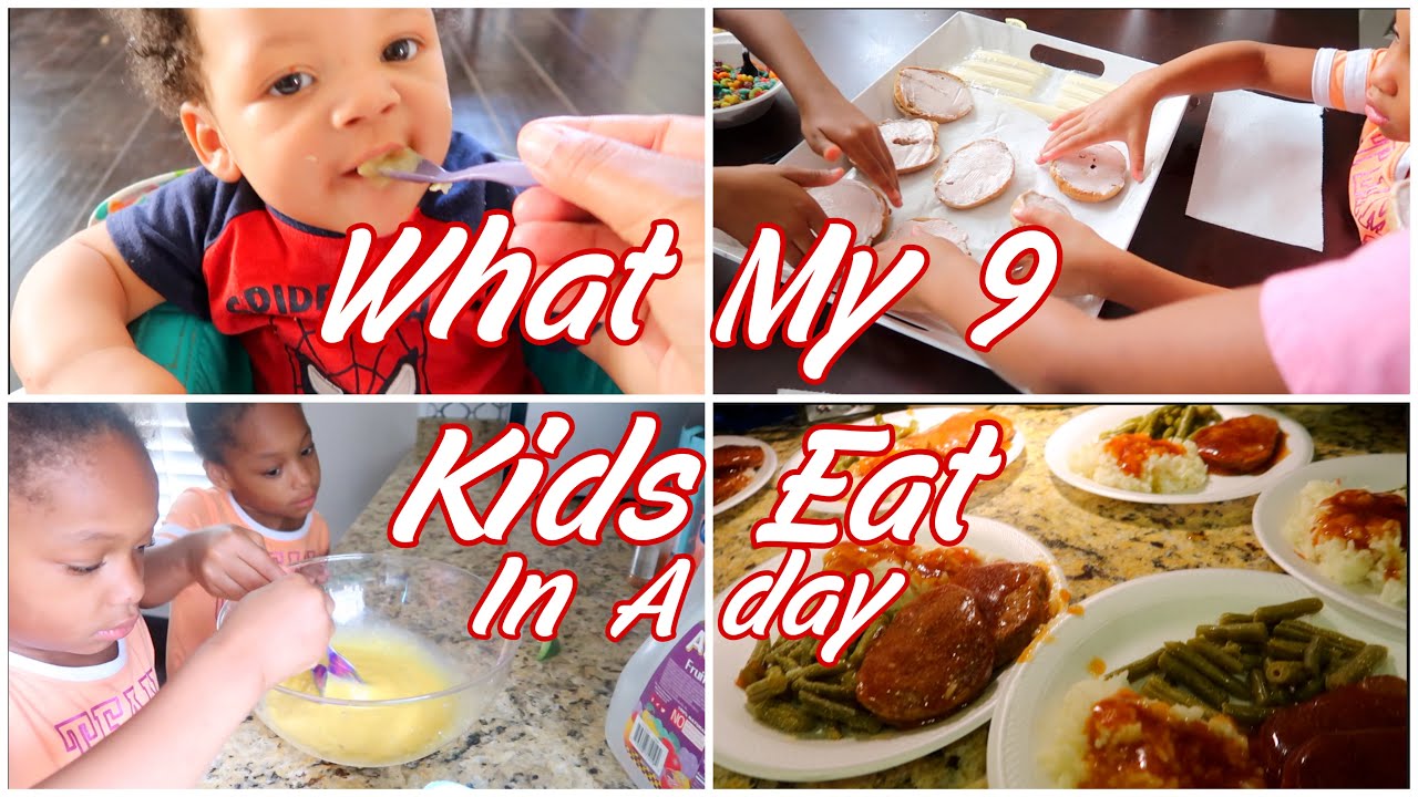 WHAT MY 9 KIDS EAT IN A DAY! | SINGLE MOM OF 9 KIDS!