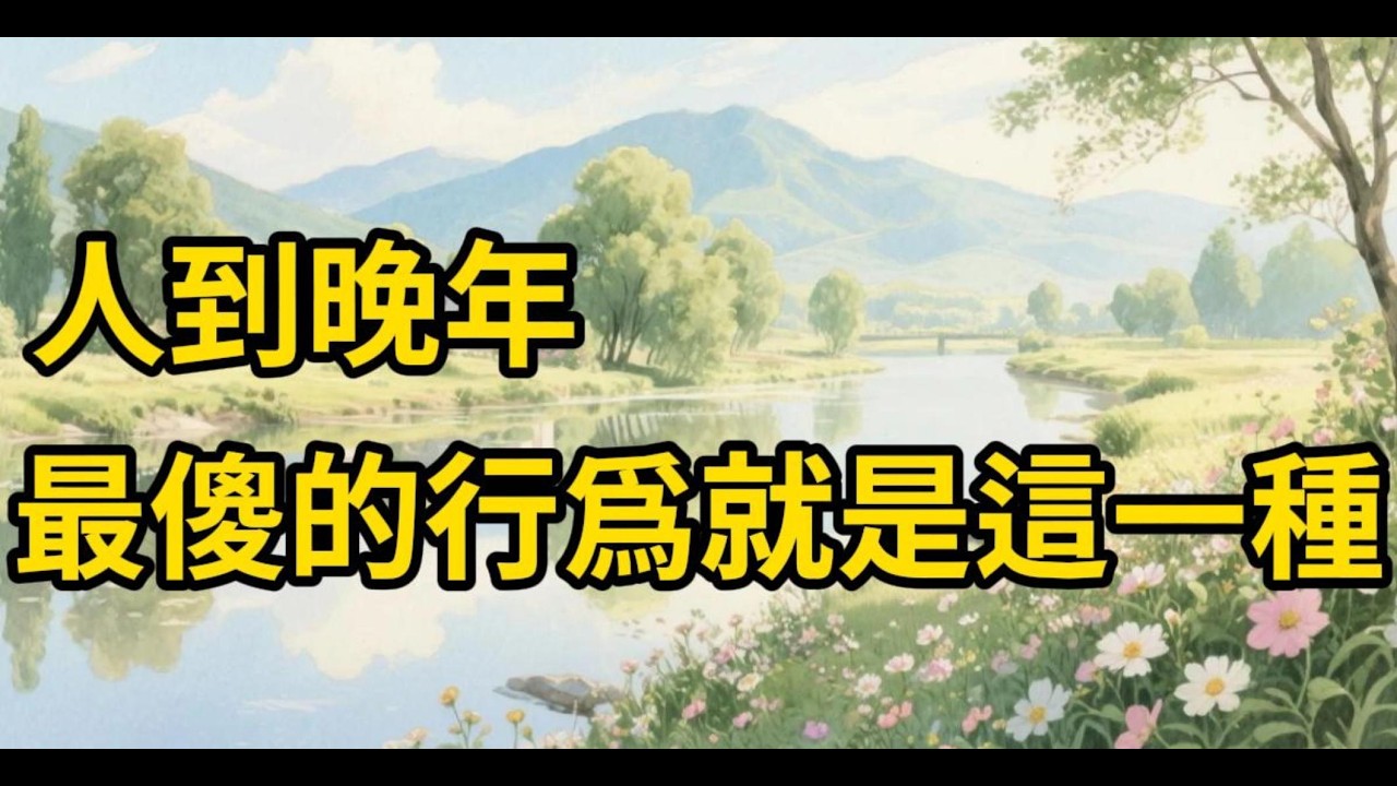 人到晚年，最傻的行爲就是這一種【幸福晚年時光】#晚年生活 #中老年生活 #為人處世 #生活經驗 #情感故事 #老人 #幸福人生 #talks